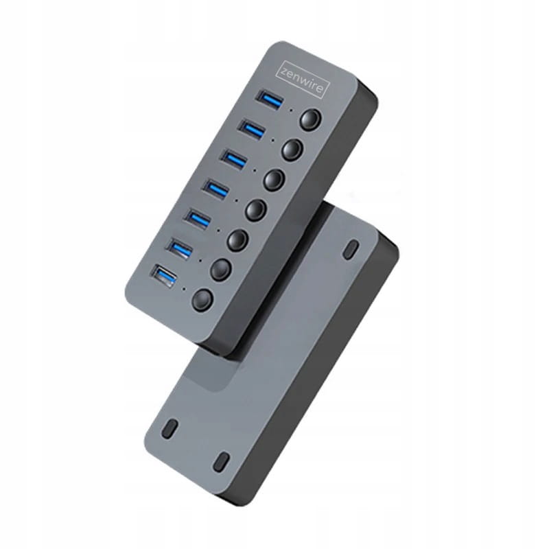 HUB Aktywny 7w1 7x USB 3.0 Adapter Port Splitter Port Splitter PORTÓW Replikator with Zasilaczem Zenwire HU701