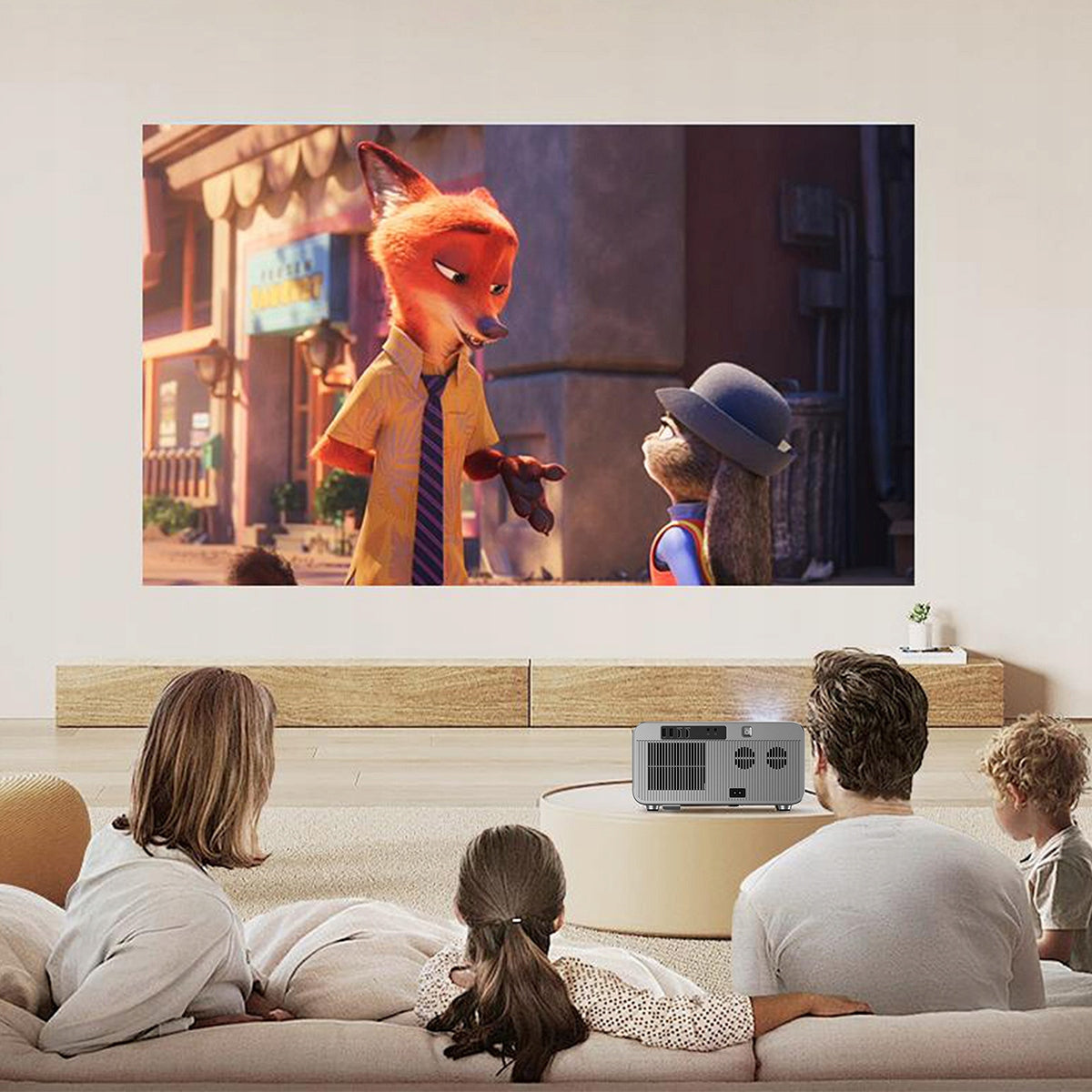 Portable smart Projector Zenwire PrimeView G60, Full HD 1080p, support 4K, 1300 ANSI, Android/Google TV 14, Wi‑Fi 6, Bluetooth 5.2, AutoFocus in 4D Auto Keystone