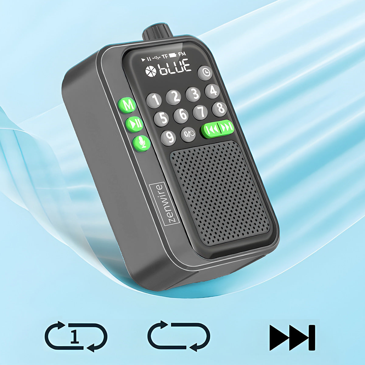 Mini FM Radio Kieszonkowe Bluetooth Przenośne Budowlane Kitchen Battery-Powered Zenwire Y1