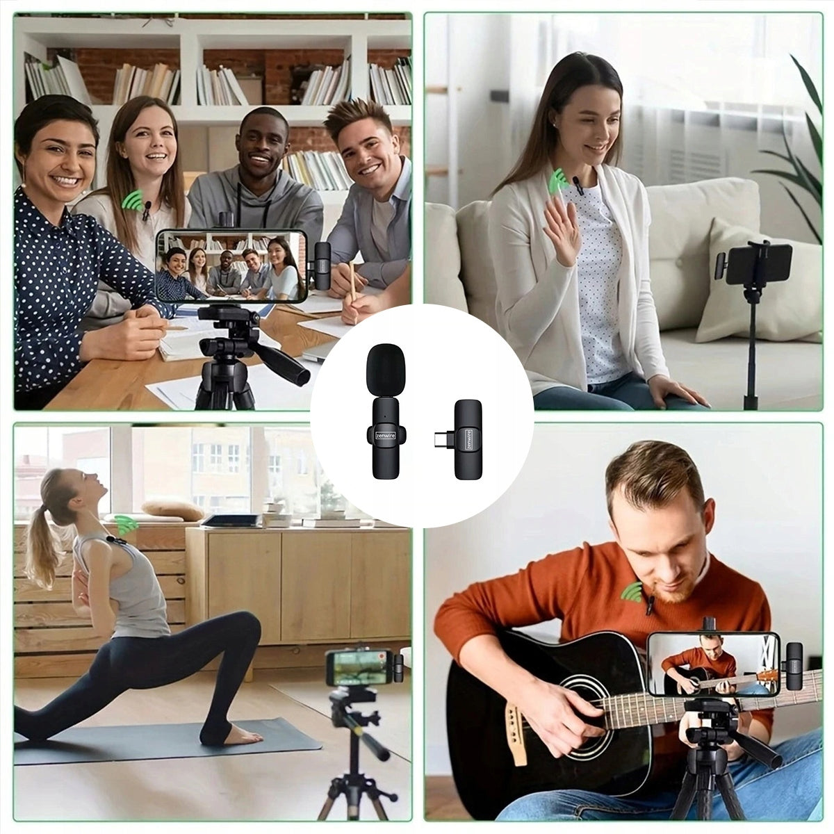 Mini Microphone Lavalier Bezprzewodowy Condenser Phone for Computer USB-C Zenwire TrueTone K1