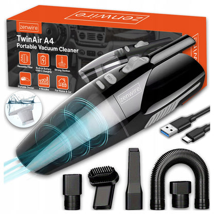 Mini handheld Wireless Car Handheld Vacuum with high-capacity battery in port USB-C