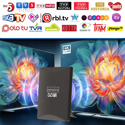 Antenna for Terrestrial TV DVB-T2 HEVC 2w1 External Indoor 4K Zenwire HDAT80