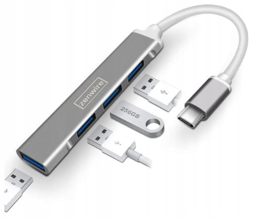 HUB USB-C 4x USB 3.0 Port Splitter REPLIKATOR PORTÓW