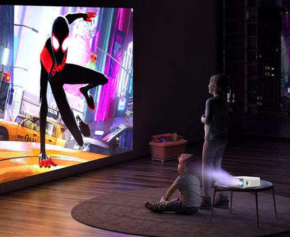 Projector Projector Full HD 4K 19500lm 650 ansi 5000:1 300" Android 9.0 WiFi 2.4/5 GHz Airplay Miracast Bluetooth 4.0 HDMI/VGA/Audio/LAN Zenwire Q9