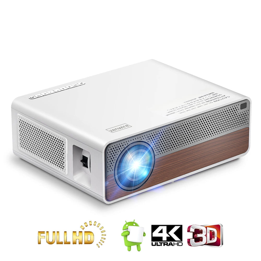 Projector Projector Full HD 4K 19500lm 650 ansi 5000:1 300" Android 9.0 WiFi 2.4/5 GHz Airplay Miracast Bluetooth 4.0 HDMI/VGA/Audio/LAN Zenwire Q9