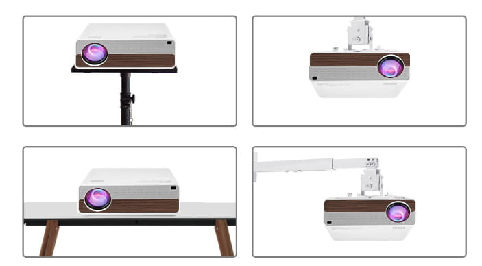 Projector Projector Full HD 4K 19500lm 650 ansi 5000:1 300" Android 9.0 WiFi 2.4/5 GHz Airplay Miracast Bluetooth 4.0 HDMI/VGA/Audio/LAN Zenwire Q9