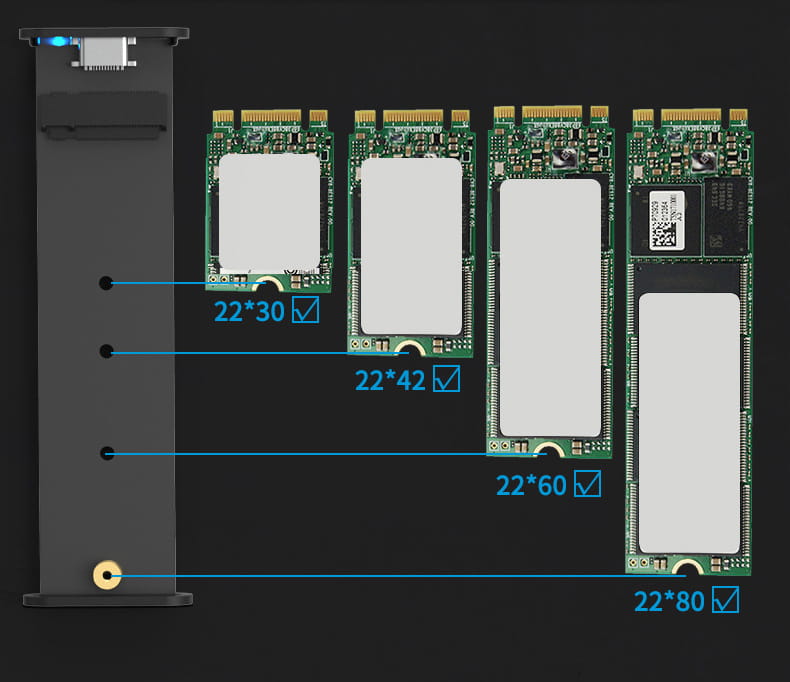 Adapter Enclosure na Drive SSD m.2 USB-C Enclosure m2 SATA Zenwire