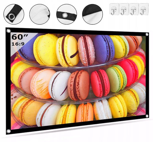 Projection Screen Portable Foldable 16:9 133x75 cm 60 Cali
