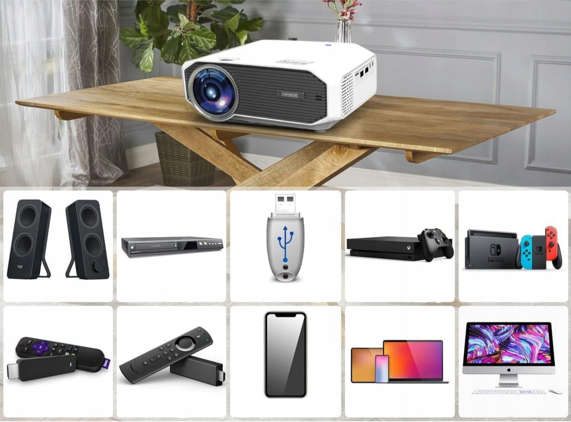 Projector Zenwire WiFi Miracast E450S