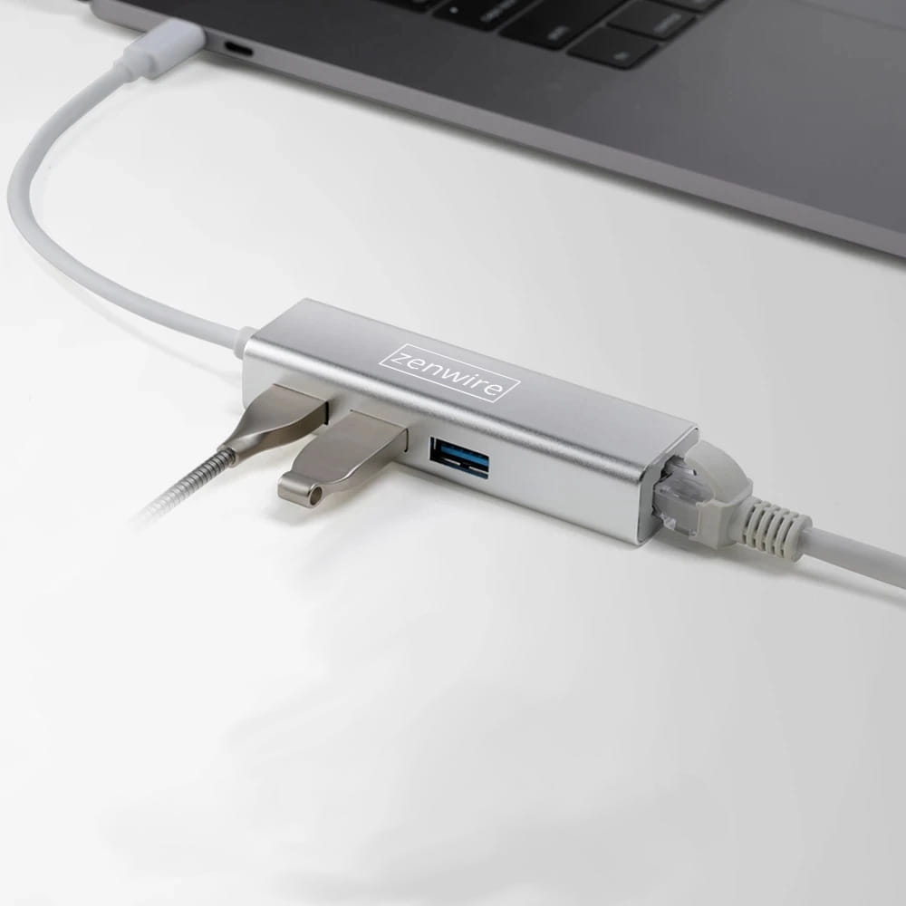 4-v-1 USB 2.0 RJ45 USb-c Ethernet SC Adapter