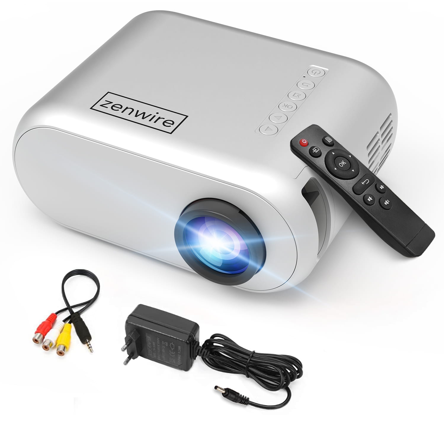 Zenwire Mini Projector Projector d300s srebrn