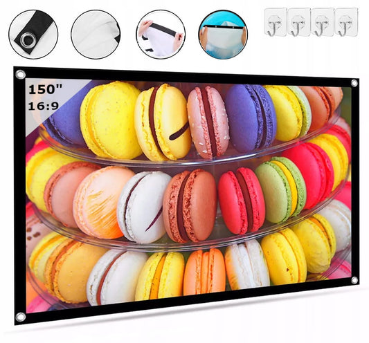 Projection Screen Prenosno Foldable Projection Screen 16: 9 332x187 150 palcev