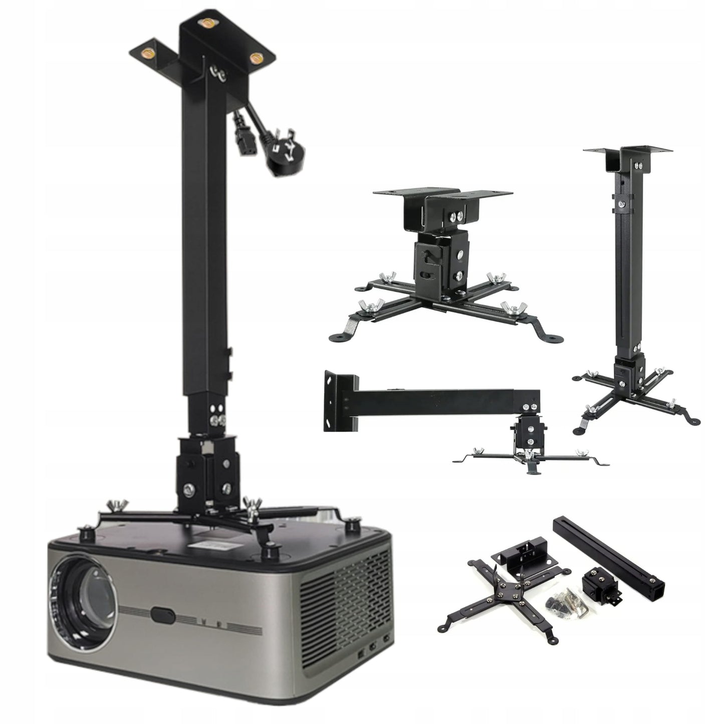Wieszak Mount for Projektora Rzutnika Black 4w1 Sufitowy Ścienny for 25 kg Zenwire