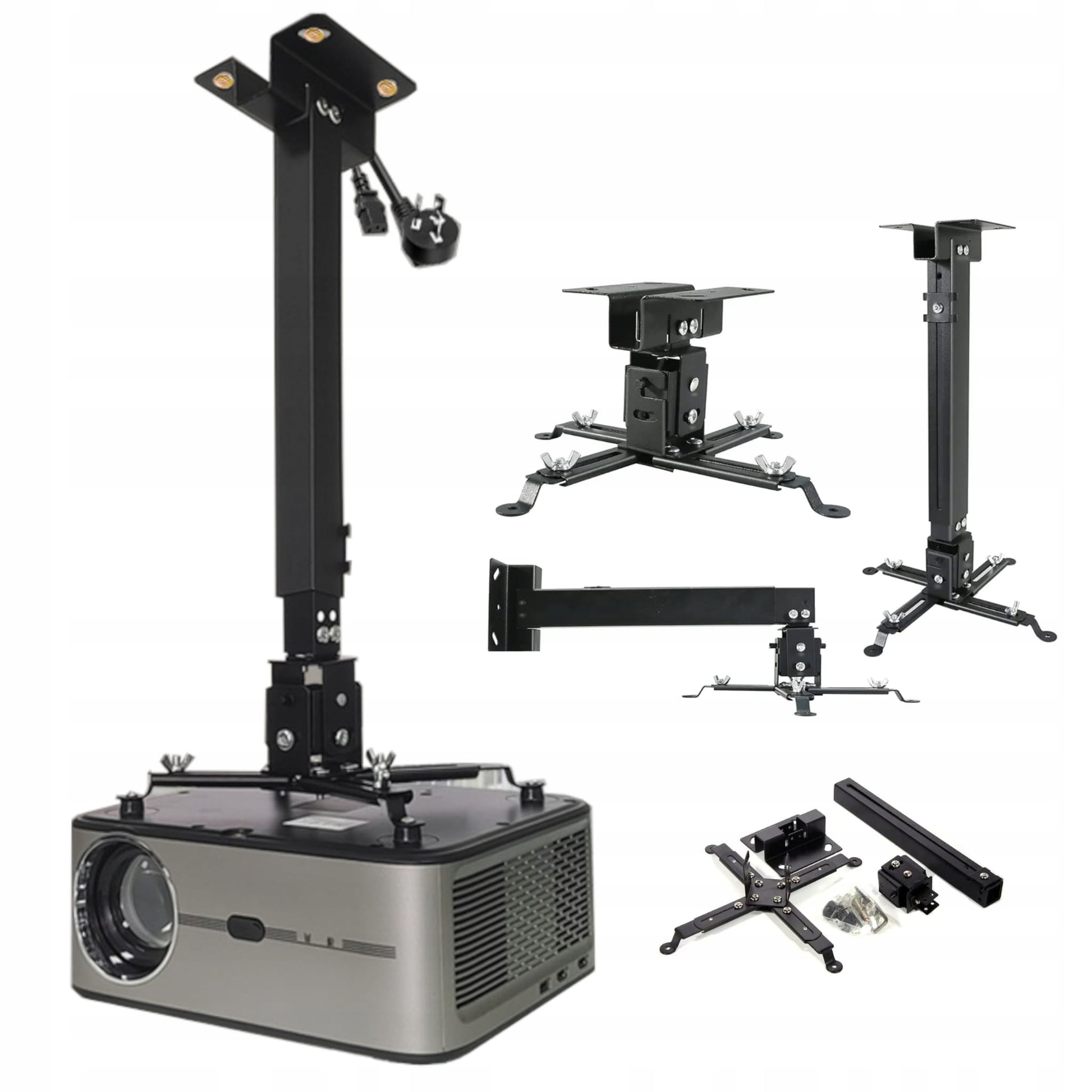 Wieszak Mount for Projektora Rzutnika Black 4w1 Sufitowy Ścienny for 25 kg Zenwire