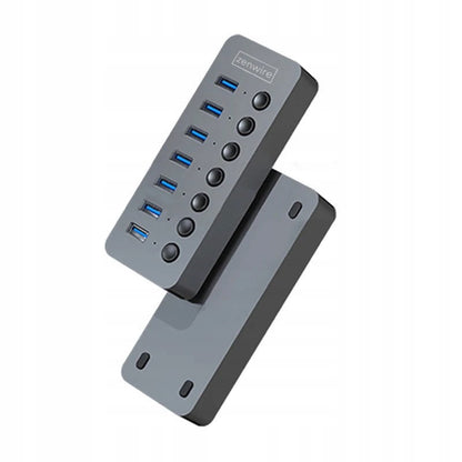 HUB Aktywny 7w1 7x USB 3.0 Adapter Port Splitter Port Splitter PORTÓW Replikator with Zasilaczem Zenwire HU701