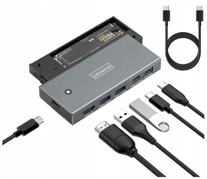 HUB Enclosure Enclosure Drive SSD M2 NVME Pcie SATA NGFF USB-C 3.2 HDMI 2.0 Adapter M.2 10GBps Power Delivery 100W Zenwire MC501