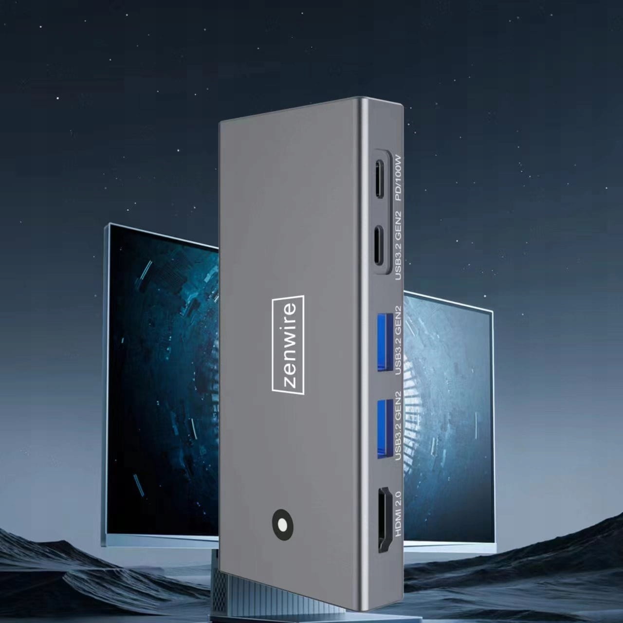 HUB Enclosure Enclosure Drive SSD M2 NVME Pcie SATA NGFF USB-C 3.2 HDMI 2.0 Adapter M.2 10GBps Power Delivery 100W Zenwire MC501