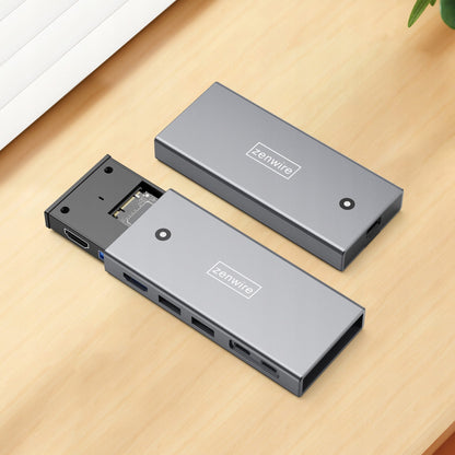 HUB Enclosure Enclosure Drive SSD M2 NVME Pcie SATA NGFF USB-C 3.2 HDMI 2.0 Adapter M.2 10GBps Power Delivery 100W Zenwire MC501