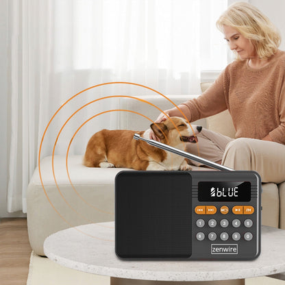 Mini FM Radio Bluetooth Przenośne Battery-Powered Kitchen Speaker Bezprzewodowy Zenwire YSF-005BT