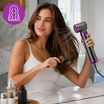 5-v-1 dryer in likalnik for lase with Ionic in brush for straightening hair - powerful set ZENWIRE KS-Q7