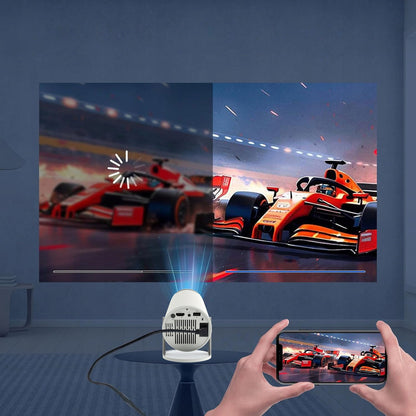Portable Mini Projector ANDROID 13 WiFi Projector OBROTOWY FULL HD 4K Bluetooth Autokeystone 4D Zenwire R1 360