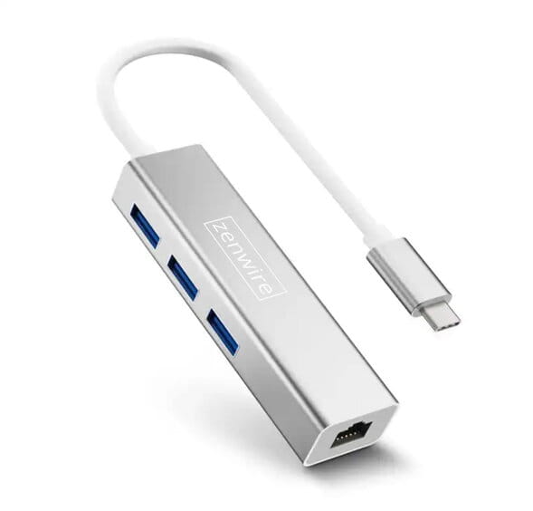 4-v-1 USB 2.0 RJ45 USb-c Ethernet SC Adapter