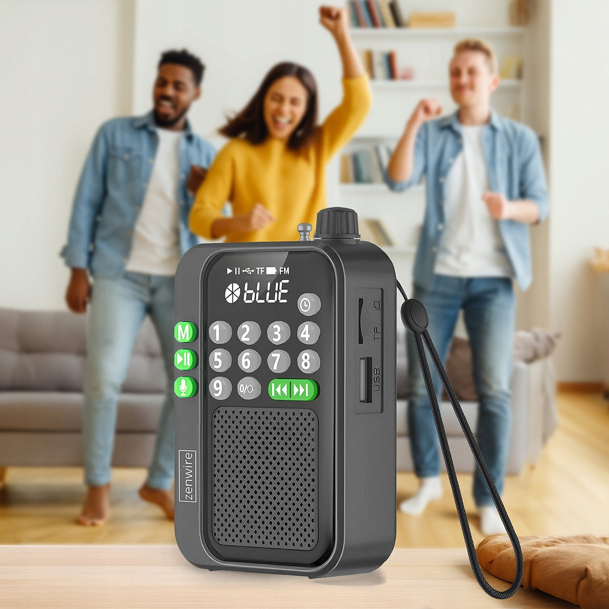 Mini FM Radio Kieszonkowe Bluetooth Przenośne Budowlane Kitchen Battery-Powered Zenwire Y1