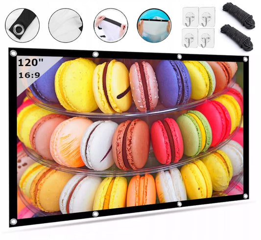 Prenosno Foldable Projection Screen Zenwire 120" (16:9), 266 × 149 cm, White, for Projector (tudi for zadnjo projekcijo)