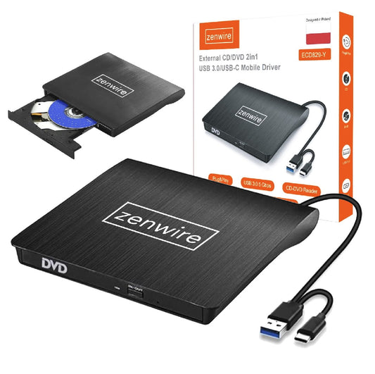 External Drive DVD/CD USB 3.0 ECD829-Y