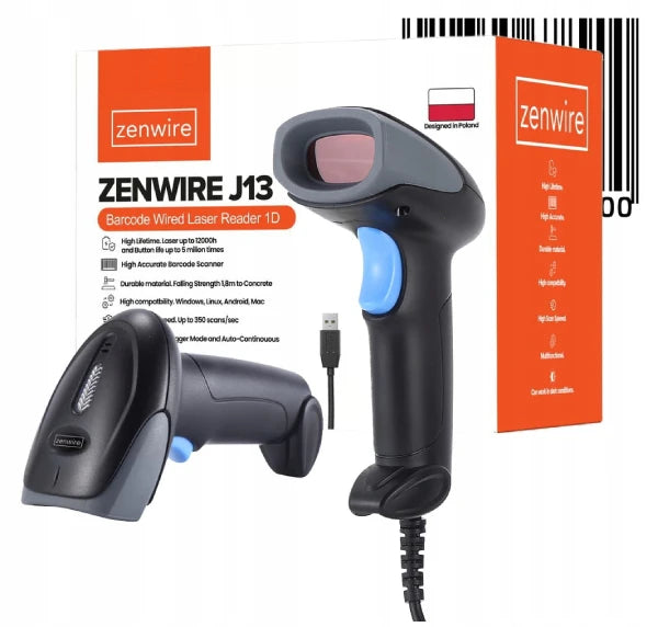 Zenwire J13 Professional žični 1D USB scanner črtne kode