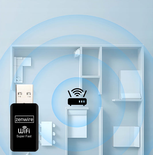 Adapter Network Adapter WiFi USB 3.0 Zenwire TOP-4608AC Mini