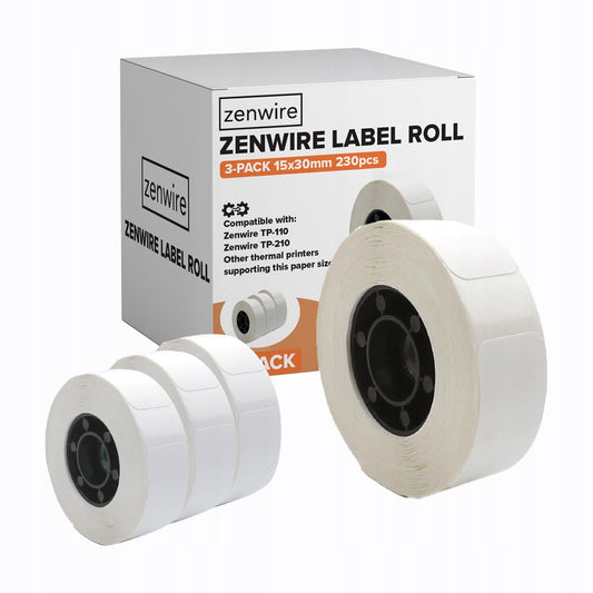 Roll with labels 3pak for TP-110 RL-Pl-15*30*230
