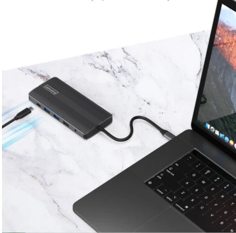 Adapter HUB 12w1 USB-C HDMI/VGA/DP/USB/Jack/SD/LAN for MacBook Pro Air M1