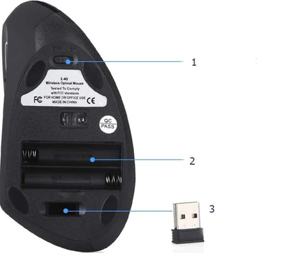 Mouse Vertical Vertical Mouse Wireless Ergonomic Zenwire G7043-B