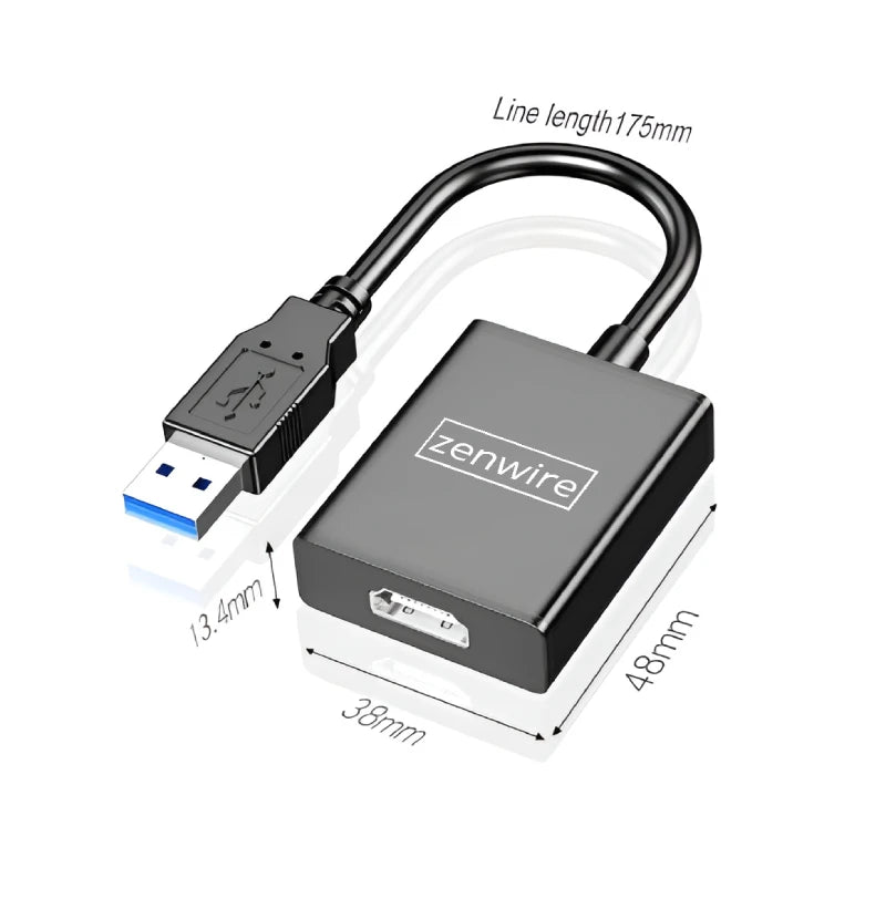 Adapter KONWENTER USB 3.0 NA HDMI KARTA GRAFICZNA Zenwire ZC-10