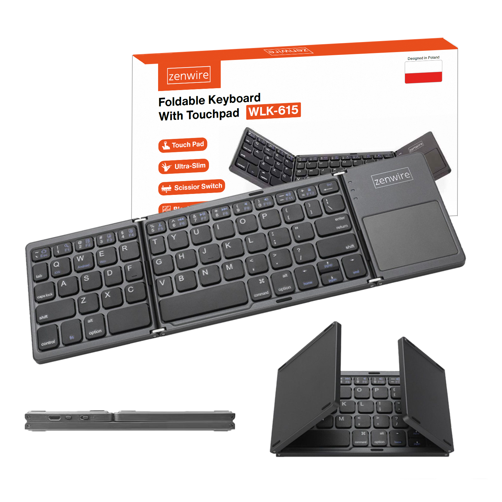 Wireless zložljiva tipkovnica bluetooth WLK-61