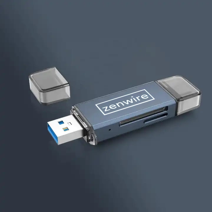 USB 3.0 USB-C Adapter 4v1 SD + MICRO SD TF 5 Gb/s for 2TB BYL-2218TU Card Reader SD