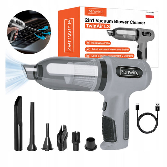 Handheld Vacuum Car Bezprzewodowy 2w1 Air Blower Compressed Air Zenwire TwinAir L3