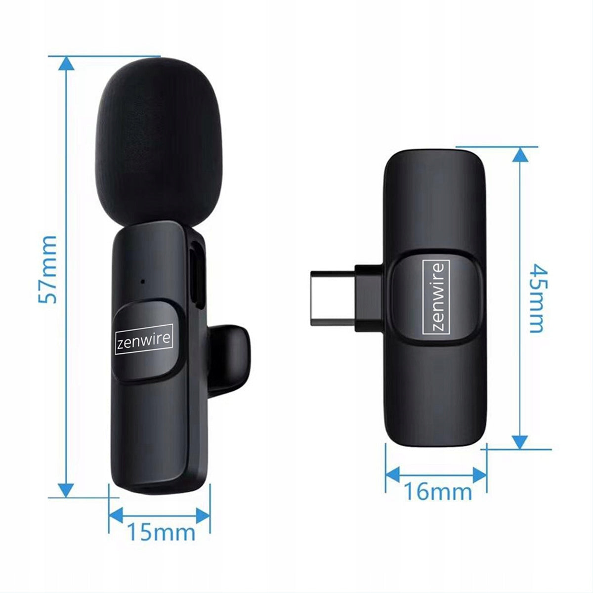 Mini Microphone Lavalier Bezprzewodowy Condenser Phone for Computer USB-C Zenwire TrueTone K1