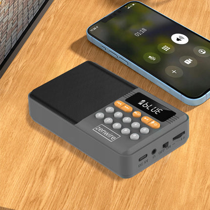 Mini FM Radio Bluetooth Przenośne Battery-Powered Kitchen Speaker Bezprzewodowy Zenwire YSF-005BT