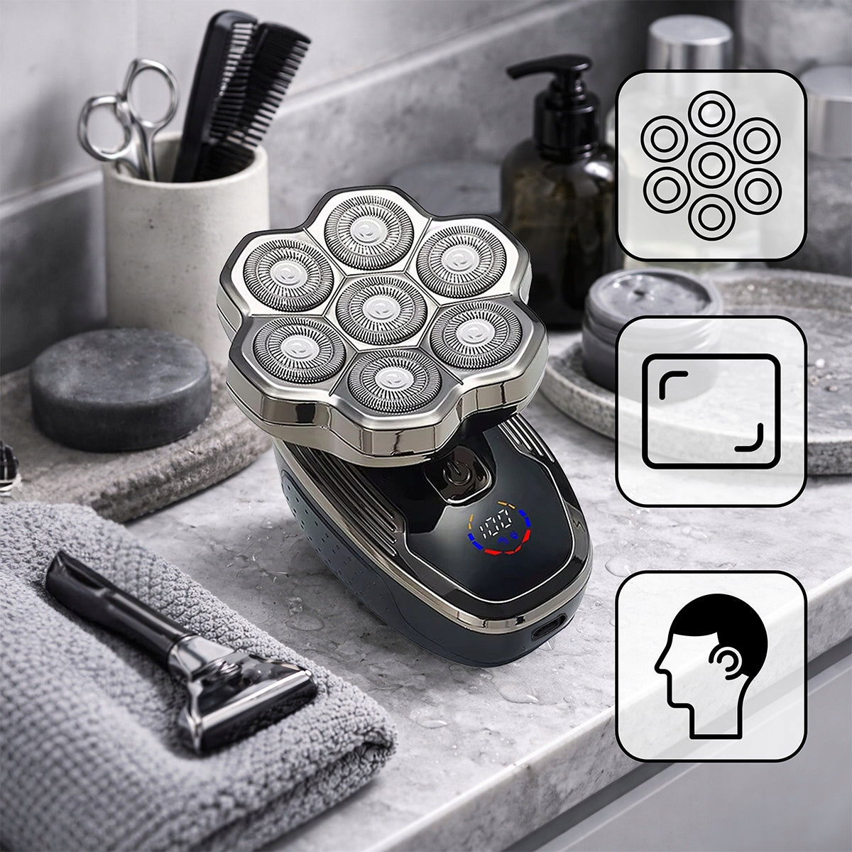Shaver Męska Trimmer Trimmer Shaving Head Hair Nose 7D Wireless Zenwire MasterBlade YK312-7