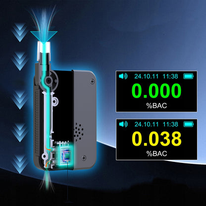 Policijski Breathalyzer AI Breathless Professional 6x mouthpieces