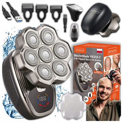 Shaver Męska Trimmer Trimmer Shaving Head Hair Nose 7D Wireless Zenwire MasterBlade YK312-7
