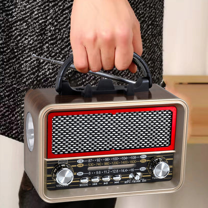 Radio Retro FM Solar Bluetooth Przenośne Battery-Powered Kitchen Antenna USB-C Zenwire BT-S060