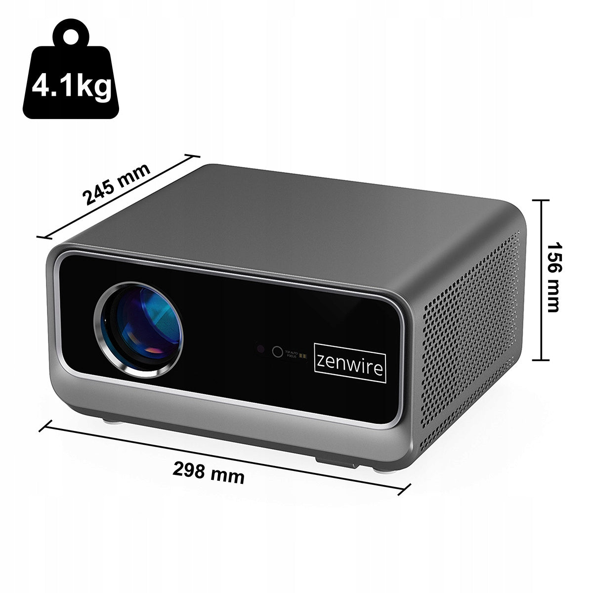 Portable smart Projector Zenwire PrimeView G60, Full HD 1080p, support 4K, 1300 ANSI, Android/Google TV 14, Wi‑Fi 6, Bluetooth 5.2, AutoFocus in 4D Auto Keystone