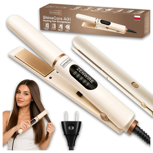 Mini Hair Straightener, Ionic, Ceramic, Travel, Adjustable Temperature, Zenwire A01