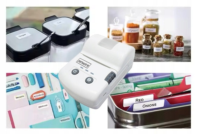 Mini Printer Labels Portable Thermal Bluetooth USB-C with built-in 1500 mAh battery Zenwire TP-210
