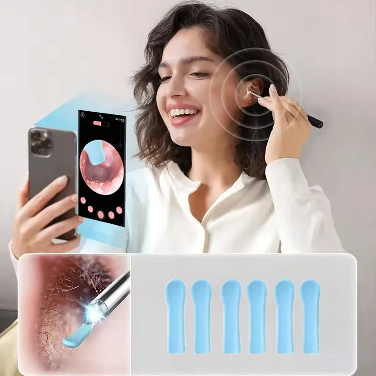 Inspection Endoscope Otoscope Ear Cleaning Device Earwax Camera WiFi SMART Zenwire Y24