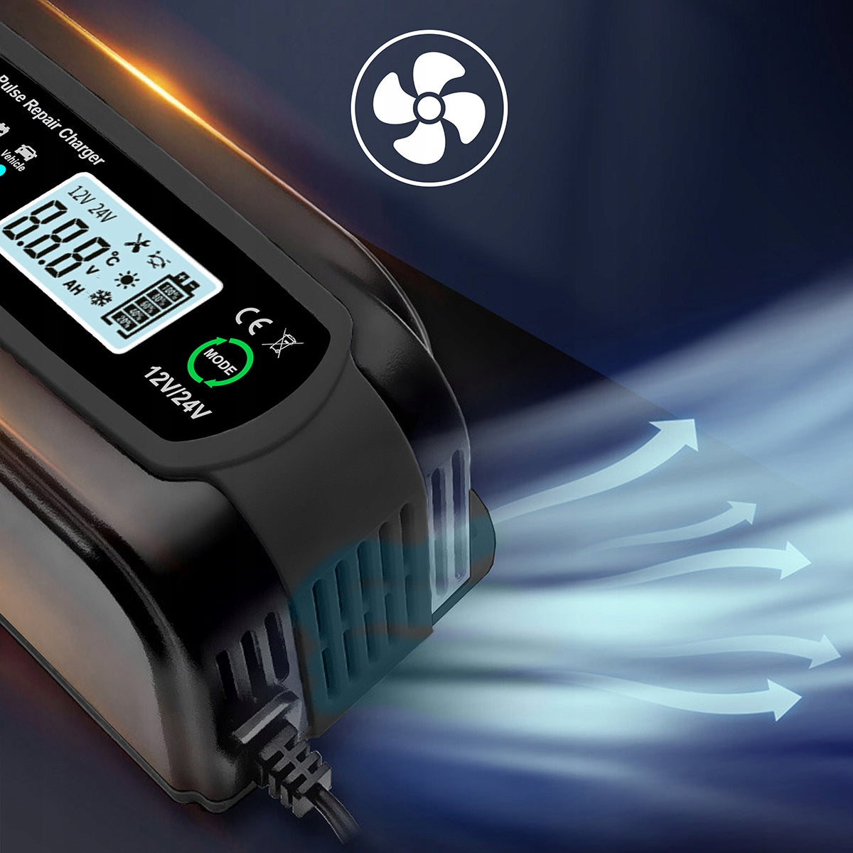 Battery Charger Charger Battery Car with Repair Mode 12V 24V 10A Zenwire JMD-10