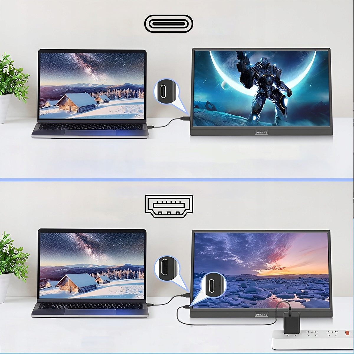 M9P USB-C Full HD 1920x1080 IPS HDR HDMI Portable monitor for Portable for Computer 15,6 palca